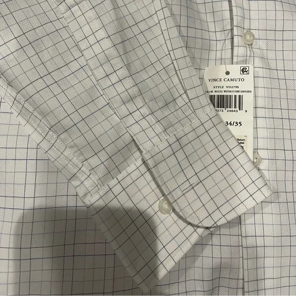 Vince Camuto Cutaway collar dress shirt Slim Fit Sz 15.5 34/35 - Picture 4 of 10
